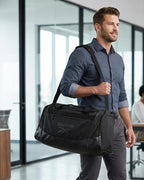 Reebok Duffle Bag - Lightweight Unisex Carry On Gym Bag - Travel and Sports Duffel Bags for Men and Women, Cade - Black/Black