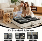 BAGAIL 9 Set Packing Cubes with Packing List Luggage Packing Organizers for Travel Accessories (Black)