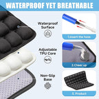 Travel Cushion - 3D Inflatable Pressure Relief Airplane Seat Cushion for Long Flights, Sciatica & Tailbone Pain Relief, Portable Foldable for Car, Office, Wheelchair