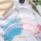 Coume 16 Pieces Silk Sleep Mask Eye Coverings for Sleeping Smooth Soft Eye Covers Mask About 20 x 9.2 cm/ 7.87 x 3.62 Inch
