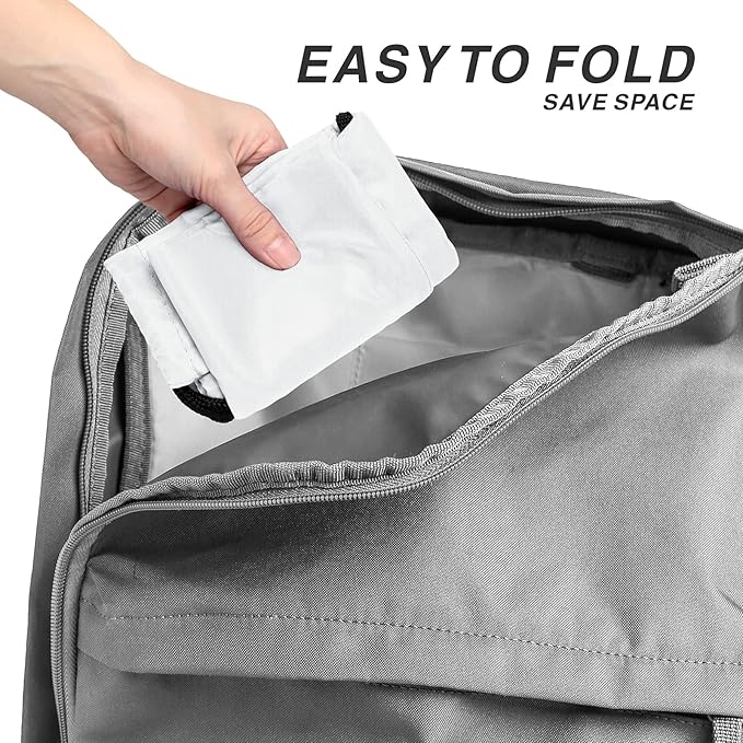 Drawstring Backpack Sports Water Resistant String Bag Sport Gym Sackpack for Women Men Large with Zipper, White