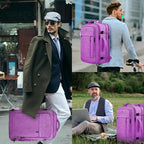 AREYTECO 50L Carry On Backpack, Extra Large Laptop Backpack, Travel Backpack for Women, Expandable Water Resistant Big Bag Anti-Theft Business Daypack Fit 17 Inch Laptop,Purple