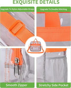 MAY TREE Clear Bag for Stadium Events 12×6×12 Clear Tote Lunch Bag with Reinforced Straps for Work, Sporting Events and Gym, Orange