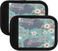 Qilmy Cute Hippo Baby Luggage Handle Wrap 4Pack Luggage Identifiers Tag Comfort Handle Grips Cover for Stroller Suitcase Bag Airplane Travel Accessories1260