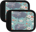 Qilmy Cute Hippo Baby Luggage Handle Wrap 4Pack Luggage Identifiers Tag Comfort Handle Grips Cover for Stroller Suitcase Bag Airplane Travel Accessories1260
