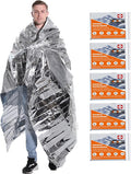 ANLOKE Emergency Blankets Mylar Thermal Blanket-(5 Pack) of Gigantic Space Blanket 82 * 64 in. Survival Blankets Heavy Duty Camping Gear,First Aid…