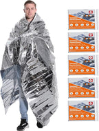 ANLOKE Emergency Blankets Mylar Thermal Blanket-(5 Pack) of Gigantic Space Blanket 82 * 64 in. Survival Blankets Heavy Duty Camping Gear,First Aid…