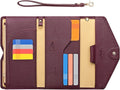 ZOPPEN Passport Holder Women Travel Wallet (Ver.5) for Women Rfid Blocking Passport Cover Case Document Organizer Wrist Strap