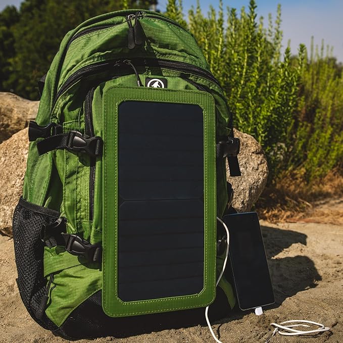 Outdoor Tech - Mountaineer Solar Backpack - Rugged 40L Outdoor Backpack with Flexible and Detachable 6.5W Solar Panel for Charging