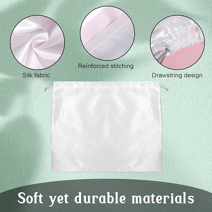JJUNW 3 Pcs Dust Bags For Handbags, White Purse Dust Bags With Drawstring, Large Cloth Storage Purse Protector Bag For Handbags Shoulder Bag Purses Shoes Daily Travel Storage
