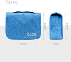 Lcsmaokin Large Capacity Toiletry Bag Travel Bag with Hanging Hook for Men and Women Waterproof Travel Cosmetic Bag Bathroom Storage Bag for Brushes Set, Full-Sized Shampoo, Toiletries, (Sky Blue)