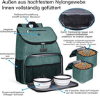 BAGLHER丨Dog Travel Bag, Airline Approved Pet Supplies Backpack, Dog Travel Backpack Accessories Set with 2 Silicone Collapsible Bowls and 2 Food Baskets. Green