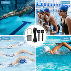 Hikeen Swimming Training Belt - 4M Tether for Swim in Place, Stationary Harness, Aquatic Resistance Belt