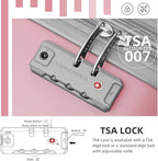 6 Piece Luggage Sets with Bags, Lightweight Expandable Checked Luggage Sets, Hardshell ABS Spinner Wheels Carry on Suitcase with TSA Lock, for Travel, Women Men (Pink, 18/20/24/28inch+2bags)