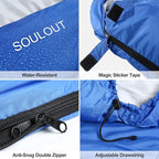 3-4 Season Sleeping Bag for Adults & Kids, Lightweight Warm Cold Weather Camping Bag with Waterproof Compression Sack – Portable for Hiking, Backpacking, Traveling & Outdoor Adventures