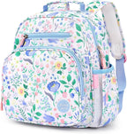 mibasies Toddler Backpack for Girls 2-4: Preschool Kindergarten Backpack - Cute Kids Backpacks for Girls - Floral Blue
