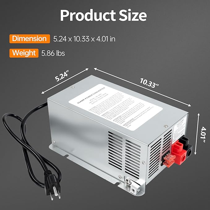 𝐔𝐩𝐠𝐫𝐚𝐝𝐞 WF-9855 55 Amp RV Power Converter Charger, Replace for RV Camper WF-9800 Series, WF-9855, WF-9855-AD, WF-9855-MBA, for Lead-Acid Battery 1 Year Warrant