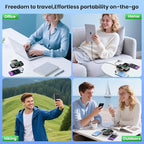 Wireless Portable Charger 40,800mAh with Built-in Cables,15W Wireless Charging 25W PD QC4.0 Fast Charging USB-C Power Bank,Travel Essentials External Battery Pack for iPhone 17/16/15/14,Galaxy,Android