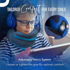 BCOZZY Kids Travel Neck Pillow (8-12 Y/O) – Patented Soft Child Pillow for Head & Chin Support in Car, Airplane, and Road Trip Sleeping. Adjustable Size. Carry Bag. Fully Washable. Medium, Gray