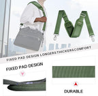 59 Inch Shoulder Straps, Soft with Ultra-Thick Fixed Shoulder Pad, Two Way Independently Adjustable Buckle Replacement Straps for Laptop Bag Messenger Bag Tool Bag Luggage,Green