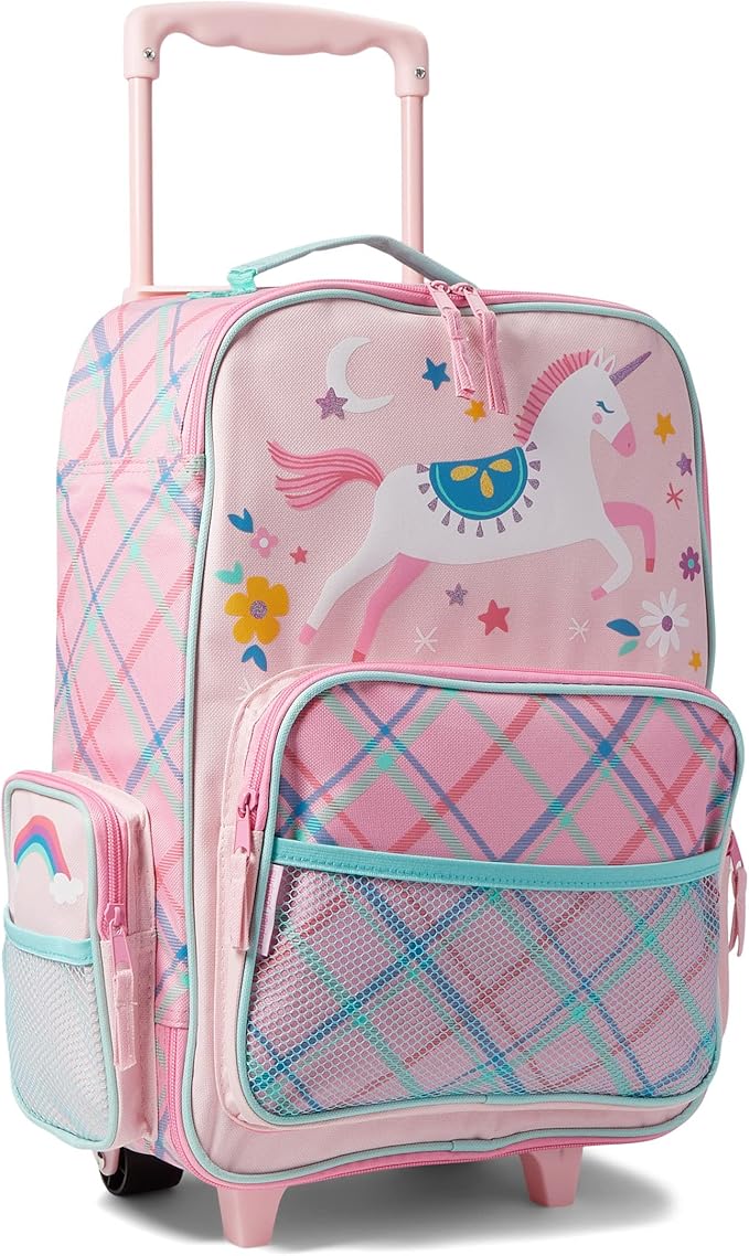 Stephen Joseph Kids Classic Rolling Luggage, Kids Luggage, Toddler Rolling Travel Carry On, Kids Suitcase with wheels,