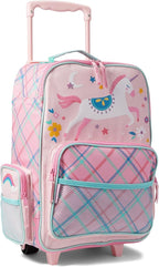 Stephen Joseph Kids Classic Rolling Luggage, Kids Luggage, Toddler Rolling Travel Carry On, Kids Suitcase with wheels,