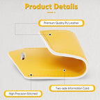Travelambo 12 Pack Luggage Tags for Suitcases Privacy Protection Bag Tags Faux Leather Travel Accessories Essential, Energetic Yellow