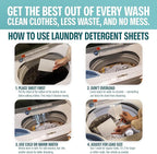Sudstainables Laundry Detergent Sheets 200 Loads – Dissolvable Laundry Sheet for Washing Machines, Compact Alternative to Liquid & Powder Detergent, Travel-Friendly Soap | Fragrance Free
