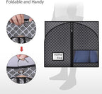 Univivi Suit Bags for Closet Storage and Travel, 40 Inch Hanging Garment Bags for Men Suit Cover with Clear Window and ID Card Holder for Suit Jacket, Shirt and Coat, 5 Pack, Black