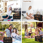 Travel Duffle Bag Weekender for Women - 38L Carry-On Overnight Personal Item Bag with Shoe Compartment & Wet Pocket Weekend Tote Bags with Toiletry Hospital Bags for Labor and Delivery