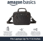 Amazon Basics Laptop Carrying Case with Adjustable Shoulder Strap, 11.6 in, Black, 10-Pack