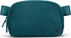 Pander Two Way Zipper Fanny Pack Nylon Everywhere Belt Bag for Women, Water Repellent Waist Packs, Crossbody Bags with Adjustable Strap (Teal Blue).