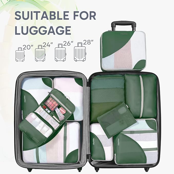 10 Set Packing Cubes for Travel, Gifts for Women Mom,Anti-Tearing Suitcase Organizer,OlarHike Vacation Essentials & Accessories for Cruise Ship