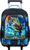 Kids Suitcases for Boys, Cute Dinosaur Luggage Rolling with Wheels, kids carry on luggage for Children Toddler Elementary(Black)