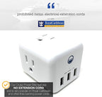 Cruise Approved Power Strip Non Surge Protector for Cruise Ship Multi Plug, 6 Outlets, 3 USB & 3 AC Outlet for Carnival, Celebrity, Princess, Norwegian & Major Lines in 2026 & 2027