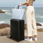 Everfun Large Tote Bag for Women, Ultra Soft Gym Tote, Everyday Yoga Washable Bag with Zipper, Travel, Beach, Laptop Work