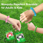 BuggyBands Mosquito Bracelets, 36 Pack Individually Wrapped Wristbands, DEET Free, Natural and Waterproof Bands, Camping Travel Essentials