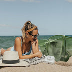 KALIDI Beach Nylon Mesh Tote Bag, Casual Tote Bag Hobo Women Foldable MAX 23L Shoulder Bag For Beach Picnic Vacation