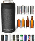 Frost Buddy Universal Can Cooler - Fits all - Stainless Steel Can Cooler for 12 oz & 16 oz Regular or Slim Cans & Bottles - Stainless Steel (Dark Glitz)