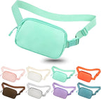 Fanny Pack with Strap Extension for Women and Men Crossbody Bag Belt Bag Bum Bag with Adjustable Strap for Hiking Workout Sports Travel Gifts for Teen Girl Light Green