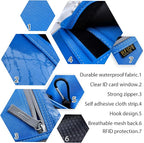 Travel Neck Wallet, RFID Blocking Passport Holder with Adjustable Neck Strap for Men and Women to Keep Cash, Credit Cards and Travel Documents Safe - Navy Blue