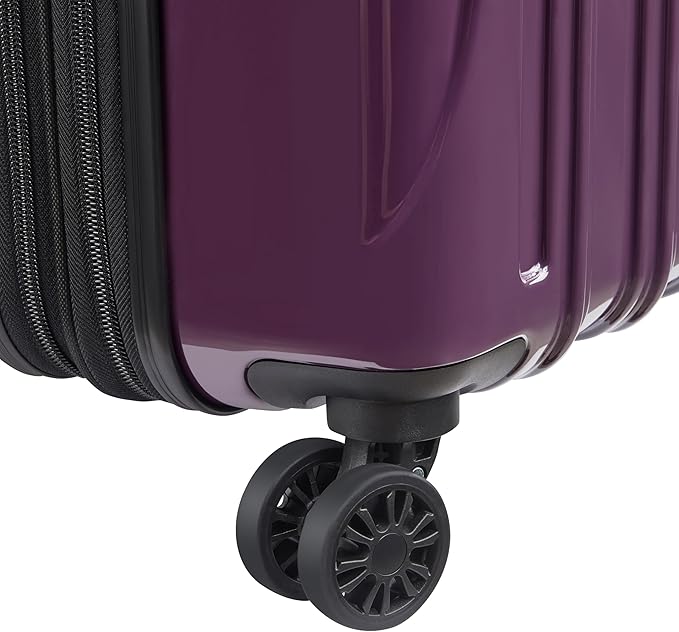 DELSEY PARIS Helium Aero Hardside Expandable Luggage with Spinner Wheels, Plum, Carry-On Plus 21 Inch
