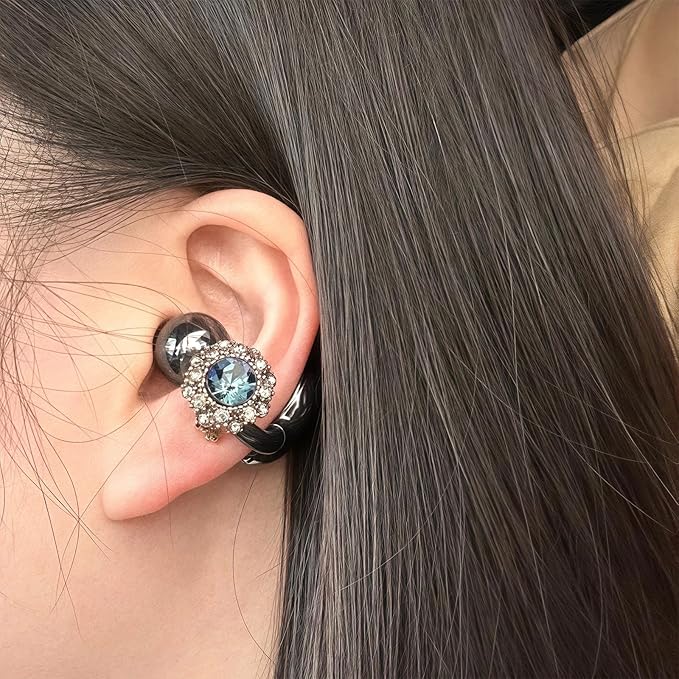 Rhinestone for Clip on Earbuds Open Ear Accessories, Elegant Zirconia Decorative Earphone Accessories, Removable Exquisite DIY Decoration