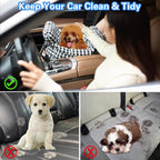 Dog Car Seat for Small Dogs, Portable Puppy Car Seat of Easy Installation, Fashionable Pet Carrier Bag with Large Pockets, Machine Washable Dog Booster Seat (Pink)