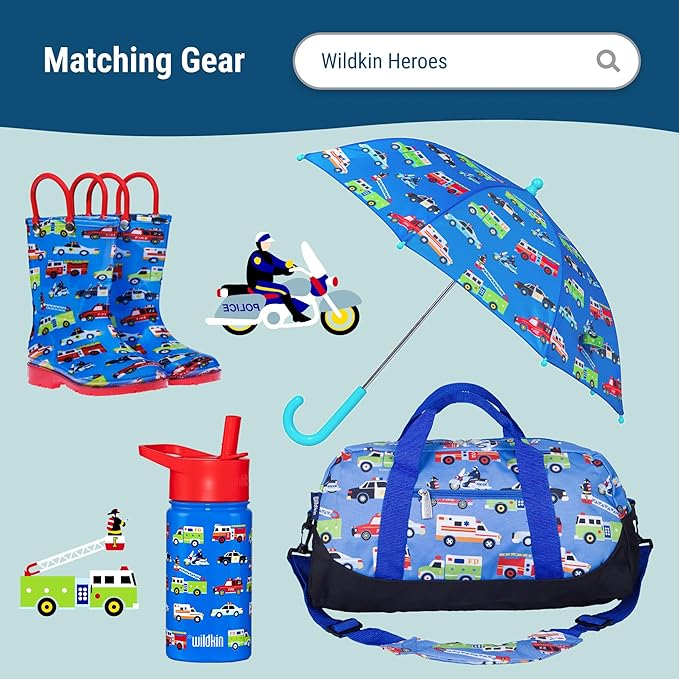 Wildkin Kids Rolling Luggage – Carry-On Size for School & Overnight Travel