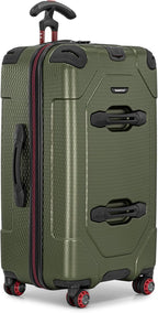 Traveler's Choice Maxporter II Polycarbonate Hardside Trunk with Spinner Wheels, Green, 28-Inch Medium Trunk