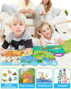 Walenced Reusable Sticker Book for Toddlers, Stickers for Kids, Toddler Sticker Book, Toddler Craft Activities, Toddler Travel Toys Boy Girl Birthday Gifts