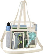XCU Clear Bag for Stadium Events 12x6x12 Large Clear Tote Bag Transparent Lunch Bag Adjustable Straps for Concert Sports Work