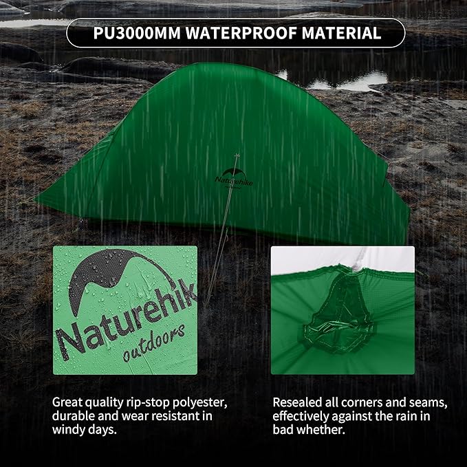 Naturehike Cloud Up Tent, Lightweight Backpacking Tents, Waterproof Ultralight Tent for Camping Hiking Backpacking