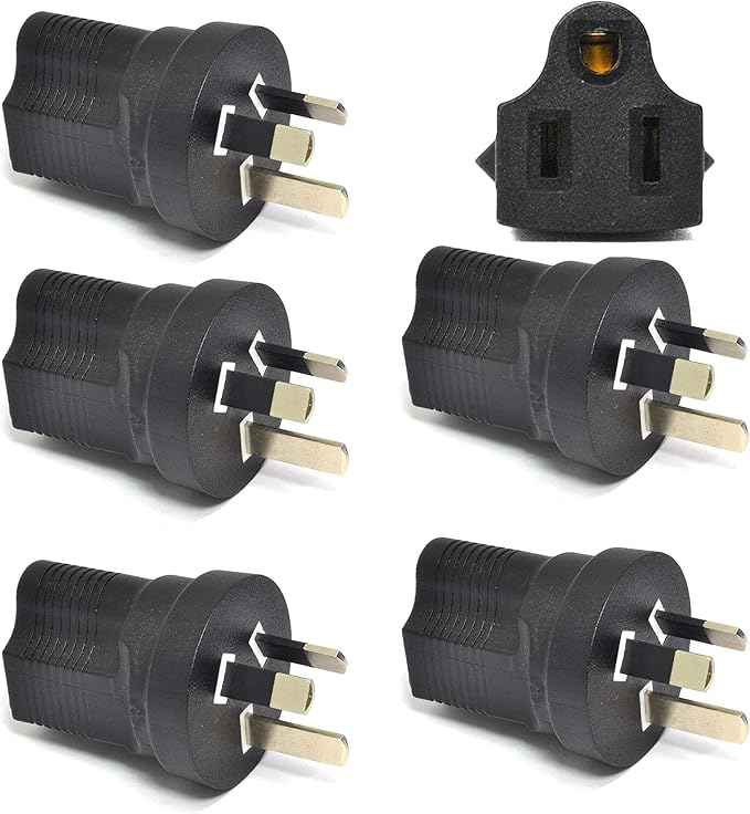 Ceptics Australia, New Zealand, China AS3112 Travel Power Plug Adapter Accepts NEMA 5-15R - ETL Certified - Industrial Grade (IG-16-5PK)